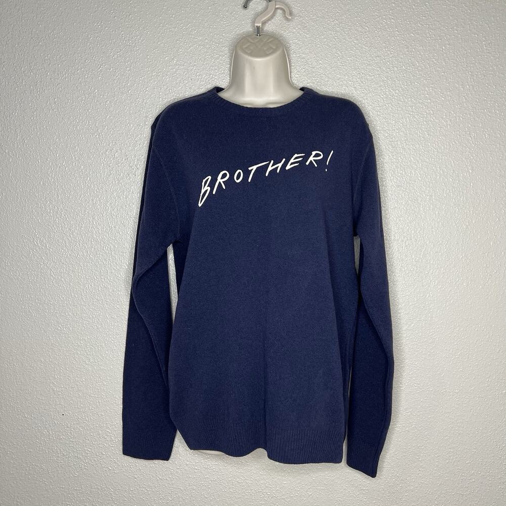 Soulland Navy Blue Wool Brother Sweater NWT Large Gary